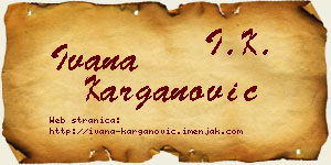 Ivana Karganović vizit kartica